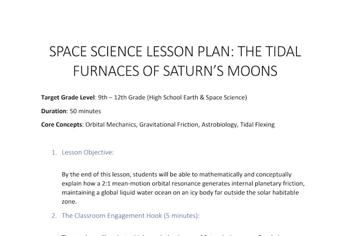 create engaging astronomy and space science lesson plans